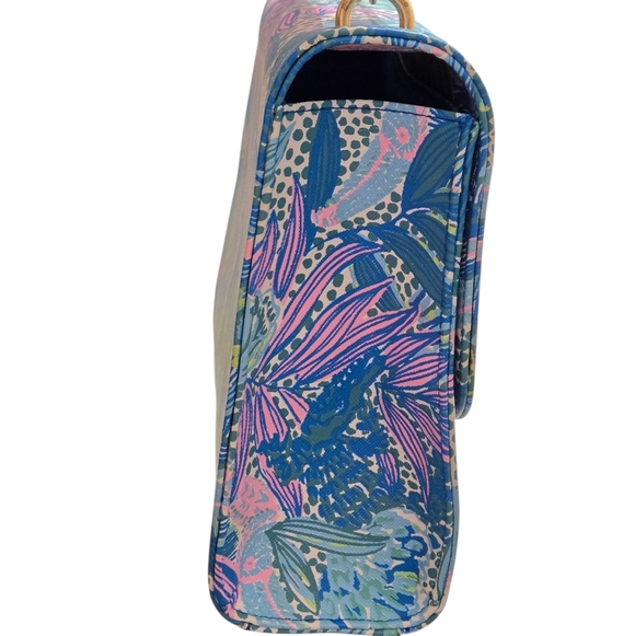 Lilly Pulitzer Limited Bamboo Holiday In the Sun Botanical Green Bag & Wallet - Picture 7 of 13